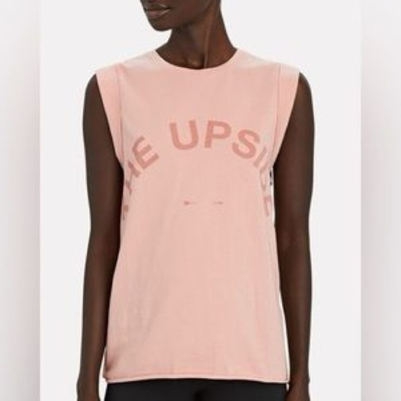 The Upside Muscle Pink Logo Tank Top sz 10 - Picture 1 of 13